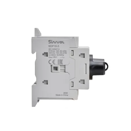 SDP16-3 | Выключатель-разъединитель, 16 А, 3Р, ручка прямого монтажа с блокировкой, Sinvel