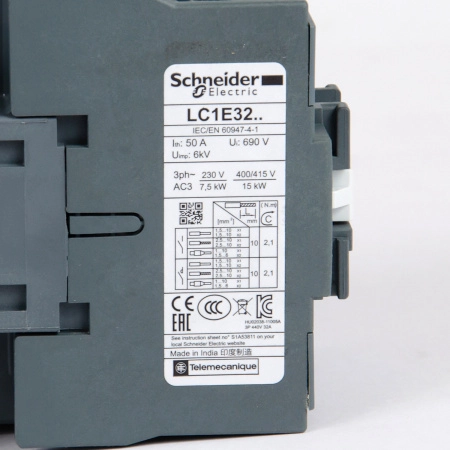 LC1E3210M5 | Контактор, серия EasyPact TVS, 3P, 32А, 1НО, управление 220В AC, Schneider Electric