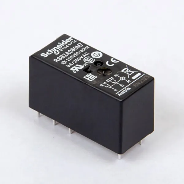 RSB2A080M7 | Миниатюрное реле, серия RSB, 230В AC, 8A, 2CO, Schneider Electric