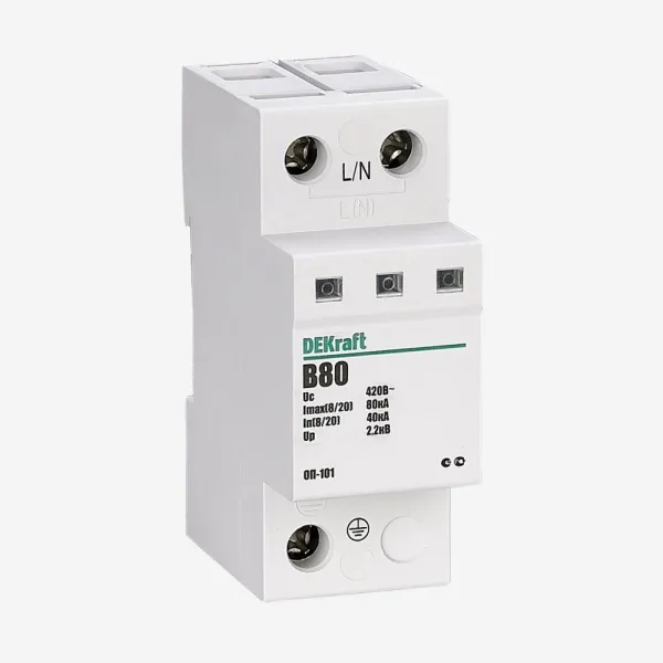 18019DEK | Ограничитель перенапряжений 1P 80кА класс B 440В, Dekraft