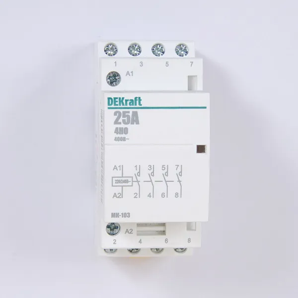 18067DEK | Модульный контактор 4НО 25А 230В МК-103, Dekraft