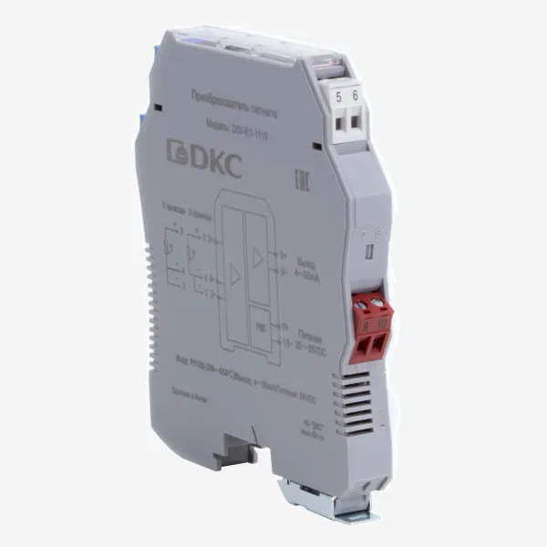dkcDSI-R1-1110 | Преобразователь сигнала DSI, 1 вход RTD Pt100, 1 выход 4…20 мА, DKC