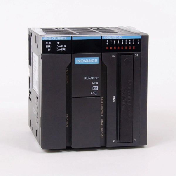 AM402-CPU1608TN | ПЛК AM402, 16 входов, 8 выходов NPN, 8 сервоосей, 8 локальных модулей расширения, Inovance