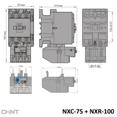 837127 | Тепловое реле NXR-100 63А-80А, Chint