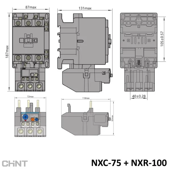 837122 | Тепловое реле NXR-100 23А-32А, Chint