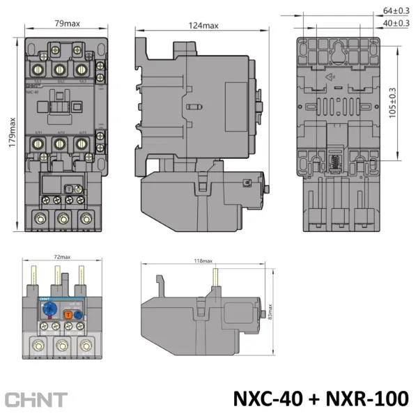 837122 | Тепловое реле NXR-100 23А-32А, Chint