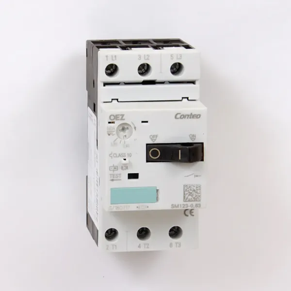 АВ защиты двигателя 0,45-0,63А, 0,18кВт, размер 12, (PI: SM123-0,63), OEZ, OEZ:37903