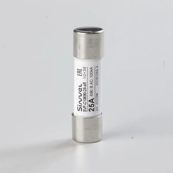 SVF-C10690-25-aR | Предохранитель, 25 А, 690 В АС, aR, цилиндр., 10х38 мм, Sinvel 
