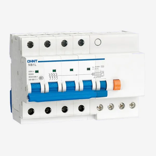 198417 | Дифференциальный автомат NB1L-63 4P C63 100мА тип AC 6кА, Chint
