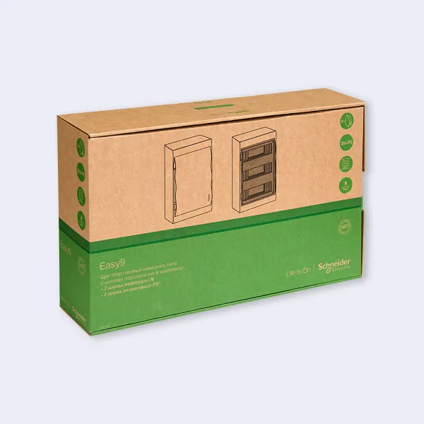 EZ9E312P2SRU | City9 Box корпус навесной с белой дв. 3ряд/36мод, Systeme Electric