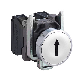 XB4BA3341 | Кнопка без подсветки с возвратом, белая, 1НО, стрелка вверх, Schneider Electric