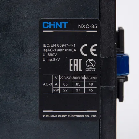 836816 | Контактор NXC-85 3P 85A AC220B (50Гц) 1НО+1НЗ, Chint
