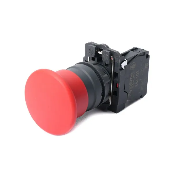 SB5AC42 | Кнопка, грибовидный толкатель 40мм, красная, самовозврат, пластик, 1НЗ, Systeme Electric