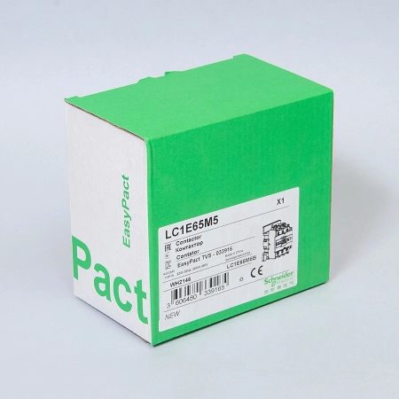 LC1E65M5 | Контактор, серия EasyPact TVS, 3P, 65А, 1НО+1НЗ, управление 220В AC, Schneider Electric
