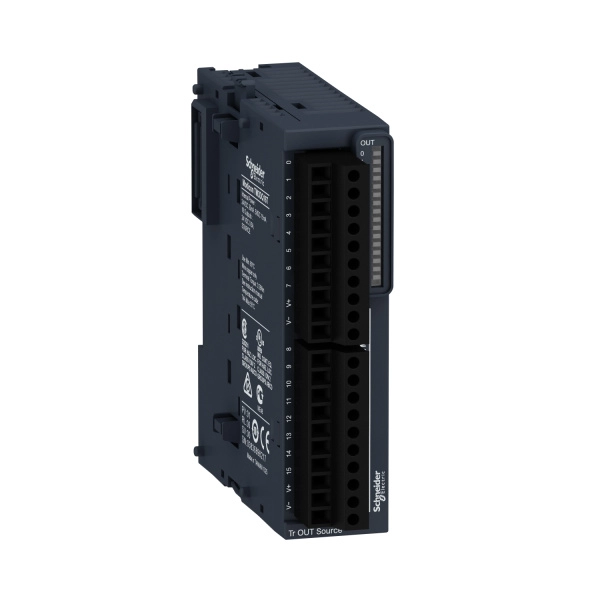 TM3DQ16T | Дискретный модуль расширения ТМ3- 16 выходов транзист источник(PNP), Schneider Electric
