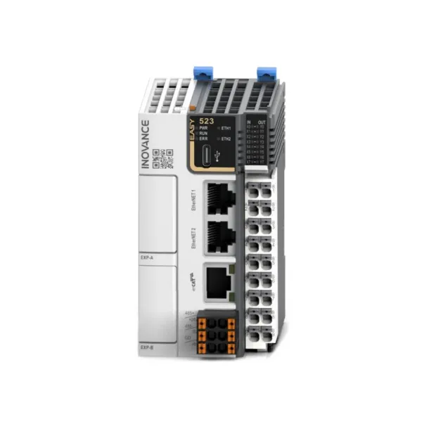 Easy523-0808TN | ПЛК Easy523, 8 входов PNP/NPN, 8 выходов NPN, 1x EtherCAT, 2x EtherNET, 1x RS485, 32 сервооси, Inovance