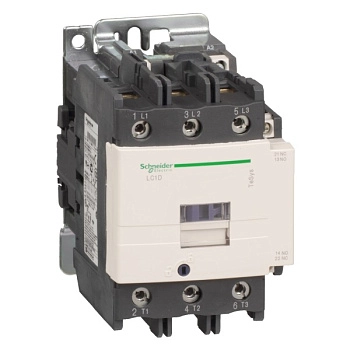 LC1D95ED | Контактор, серия Tesys D, 3P, 95 А, AC3, 1 НО +1 НЗ, 48В DC, Под винт, Schneider Electric