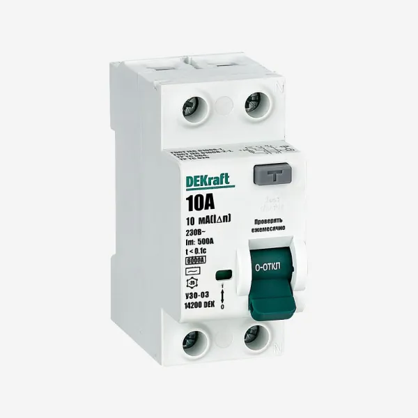 14260DEK | ВДТ 2P 16А 30мА тип A 6кА УЗО-03, Dekraft