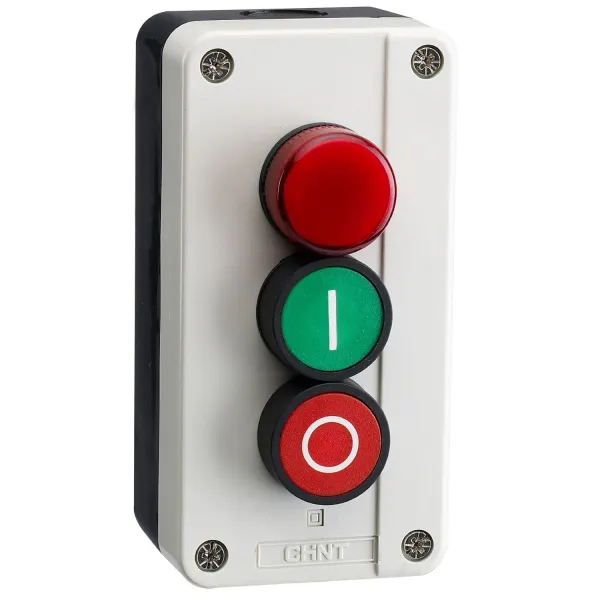  | Кнопочный пост NP2-B363, 3 кнопками 1НО+1НЗ (Аналог ch574903), Chint