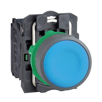 XB5AA61C0 | Кнопка без подсветки, с возвратом, 1НО, синяя, C0, Schneider Electric