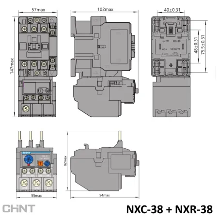 837120 | Тепловое реле NXR-38 23А-32А, Chint