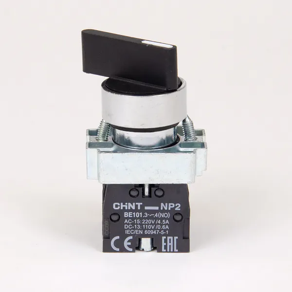 573998 | Переключатель NP2-BJ53, 3 положения возвратом, 2НО, IP40, Chint