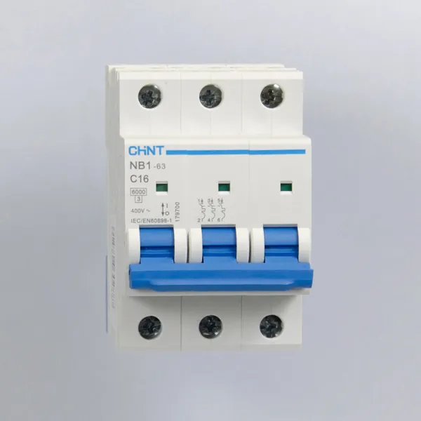 179700 | Автоматический выключатель NB1-63 3P 16А 6кА характеристика C (DB), Chint