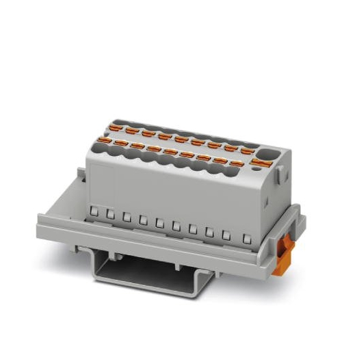 PC1047454 | Распределительный блок PTFIX 4/18X1,5-NS35, 19 клемм, серый, Push-in с вертикальным креплением, Phoenix Contact