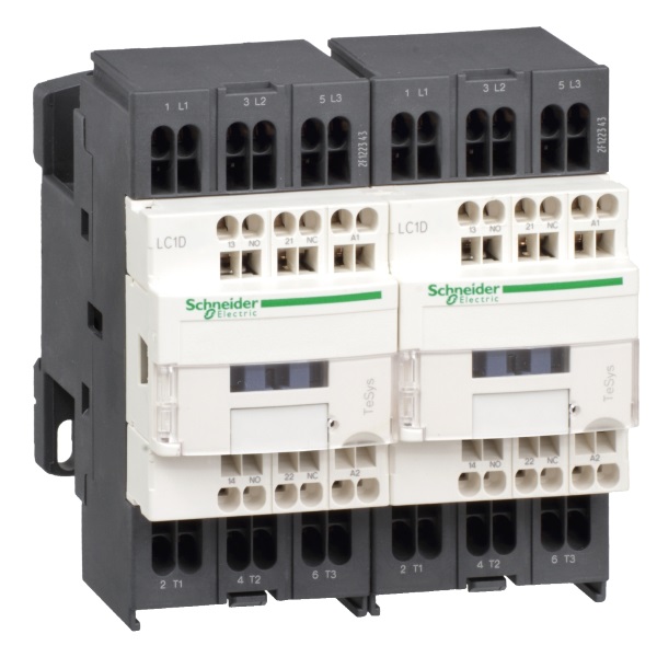 LC2D093BL | Контактор реверсивный, серия Tesys D, 3P, 9 А, AC3, 1 НО +1 НЗ, 24В DC, Пружинный, Schneider Electric