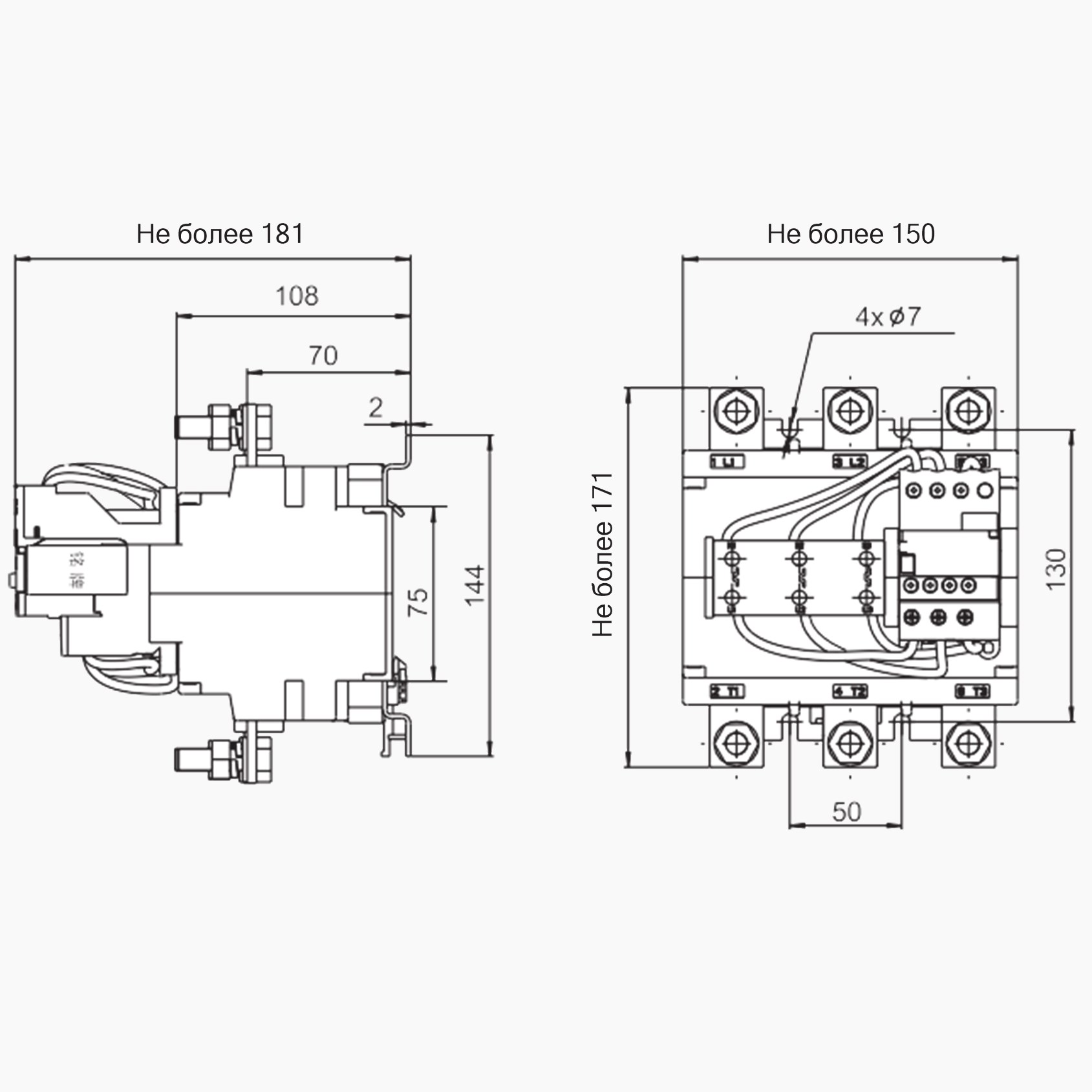 23510DEK | Тепловое реле РТ-02 для контакторов (225-630А), 180-250А,  Dekraft купить в интернет-магазине shop.idelectro.ru. Доставка по всей  России