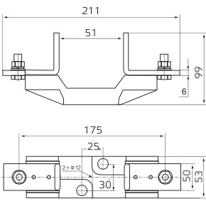 SVF-FH51FE2000-1 | Держатель предохранителя, 1 полюс, 2000 А, Sinvel 