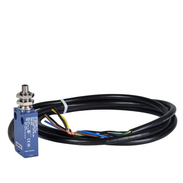 XCMD21F0L1 | Концевой выключатель плунжер, 1НО+1НЗ, металл, кабель 1м, Schneider Electric