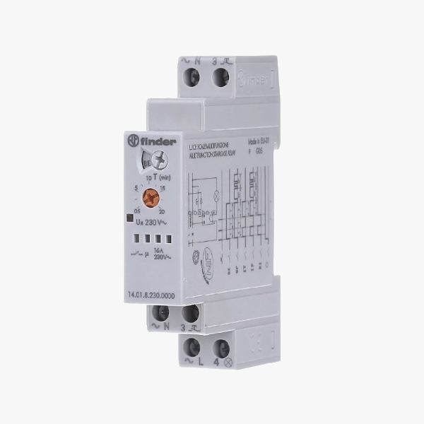 140182300000 | Модульный электронный лестничный таймер мультифункциональный; 1NO 16A; 3- или 4-проводная схема; пит, Finder