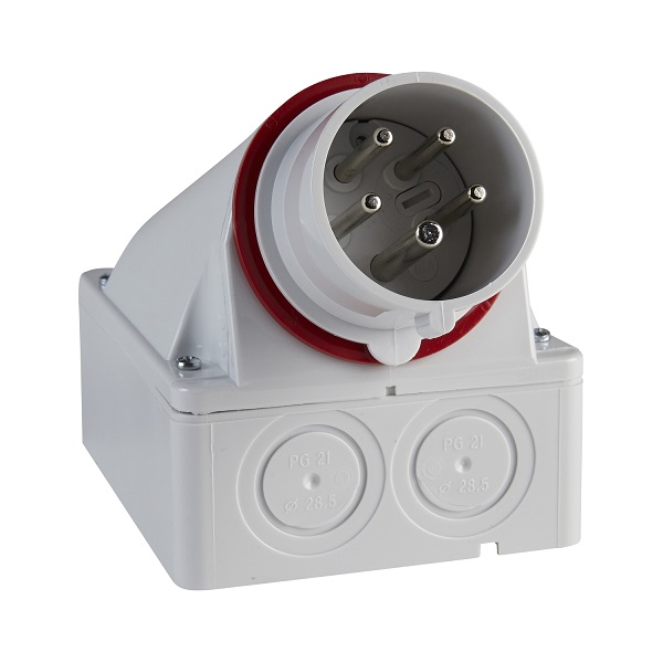 83508 | Настенная вилка, винтовое соединение, 16А, 3P+E, IP44, 380В, Schneider Electric