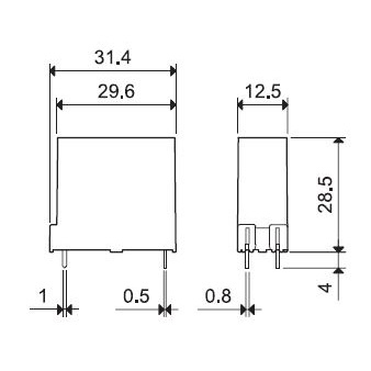 453170240310 | Миниатюрное реле, серия 45, 24В DC чувств., 16А, 1NO, Finder