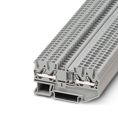 3034057 | Клемма DT 2,5-QUATTRO, соединение push-in, 4 вывода, серая (уп.-50шт.), Phoenix Contact