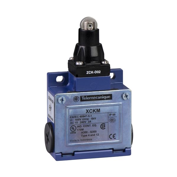 XCKM102H29 | Концевой выключатель ролик-плунжер, 1НО+1НЗ, металл, M20, Schneider Electric