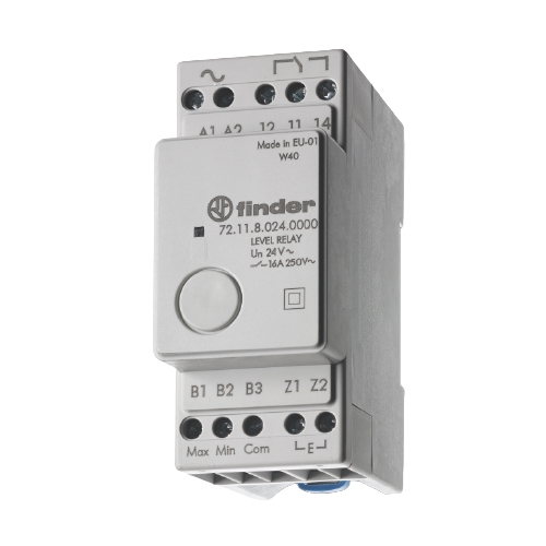 721190240000 | Реле уровня жидкости 72.11 диапазон 150 кОм, питание 24В DC, Finder