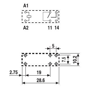 436190242301 | Миниатюрное реле, серия 43, 24В DC, 16А, 1NO, Finder