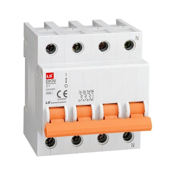  | Автоматический выключатель, серия BKN, 3P+N, 10 A, кривая C, 6 кА, LSis
