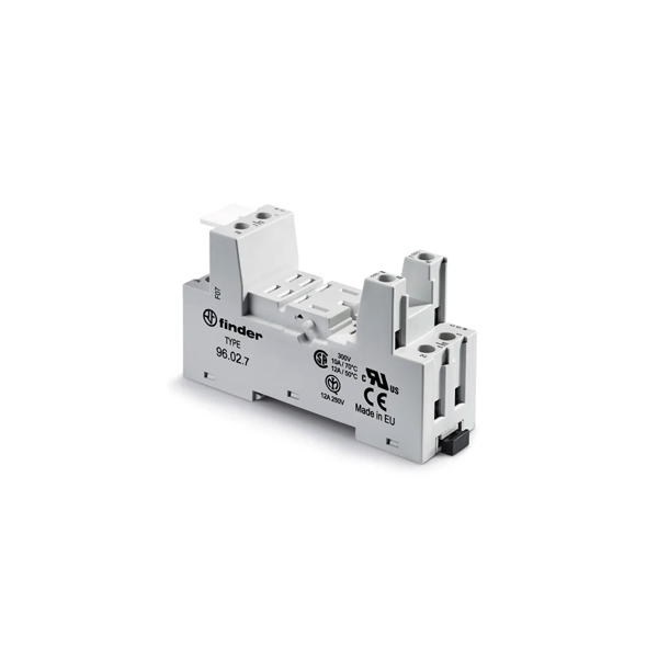 96027SMA | Розетка 2P, с металлической клипсой и винтовыми клеммами, для реле 56.32, Finder