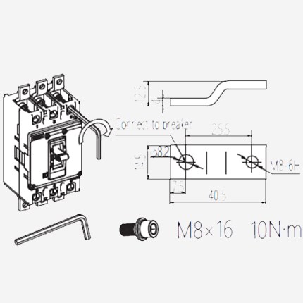 900402 | Внешний вывод для переднего присоединения, NXM-160, 3P/4P  (1 штук), Chint