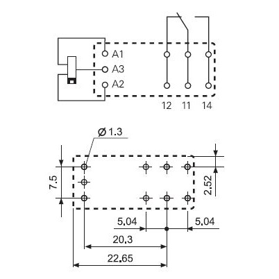 416160054016 | Миниатюрное реле, серия 41, 5В DC бистаб., 16А, 1CO, Finder