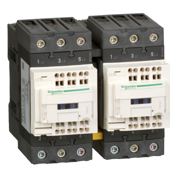 LC2D40A3FE7 | Контактор реверсивный, серия Tesys D, 3P, 40 А, AC3, 1 НО +1 НЗ, 115В AC, Everlink, Schneider Electric