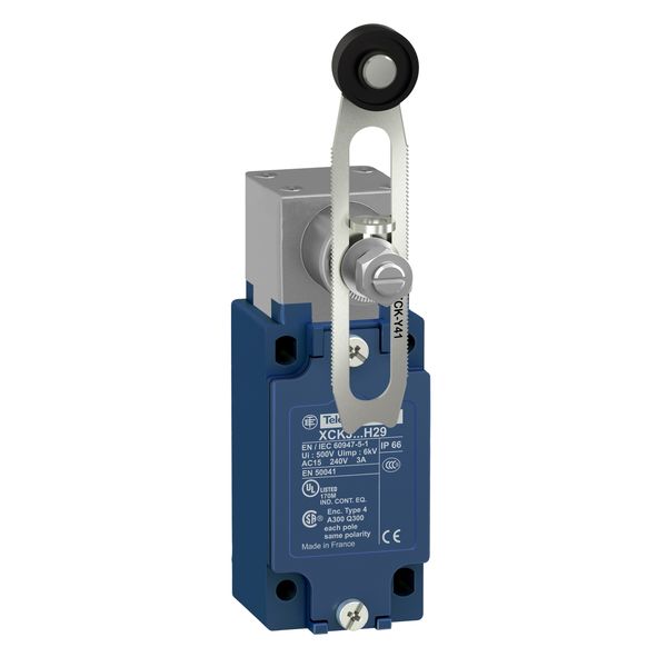 XCKJ10541D | Концевой выключатель ролик, 1НО+1НЗ, металл, разъем М12, Schneider Electric