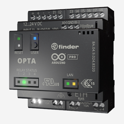 8A0490248300 | Программируемое Логическое Реле; версия Lite (RJ45, USB); 8 цифровых/аналоговых входов, 4 выхода; пи, Finder