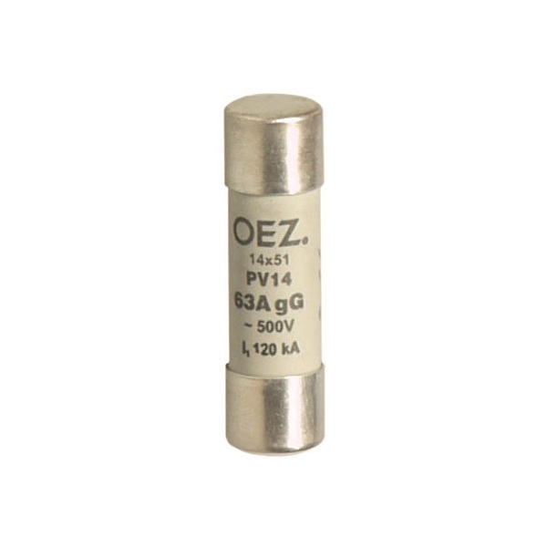 OEZ:06739 | Плавкая вставка, серия PV, 63А, кривая aM, размер 14x51мм, OEZ 