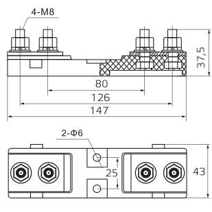 SVF-FH80B00-1 | Держатель предохранителя, 1 полюс, Sinvel 