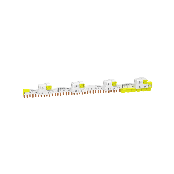 A9XPP624 | Шинка гребенчатая 1Р+N, шаг 9мм, 63А, 24 модуля с вводной клеммой, Schneider Electric
