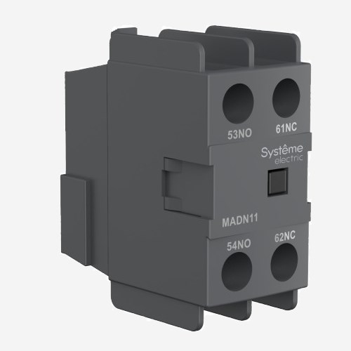 MADN11 | ДОП. КОНТ. БЛОК MC1D 1НО+1НЗ ФРОНТАЛЬНЫЙ МОНТАЖ, Systeme Electric